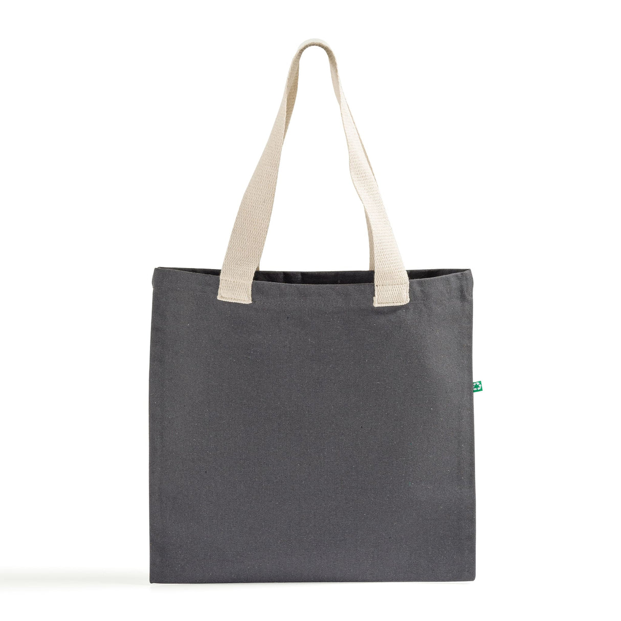 recycled canvas charcoal color tote