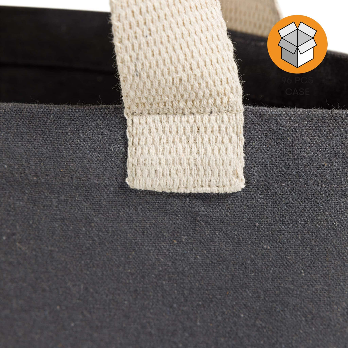 96 ct Recycled Canvas Tote Bag With Bottom Gusset - By Case