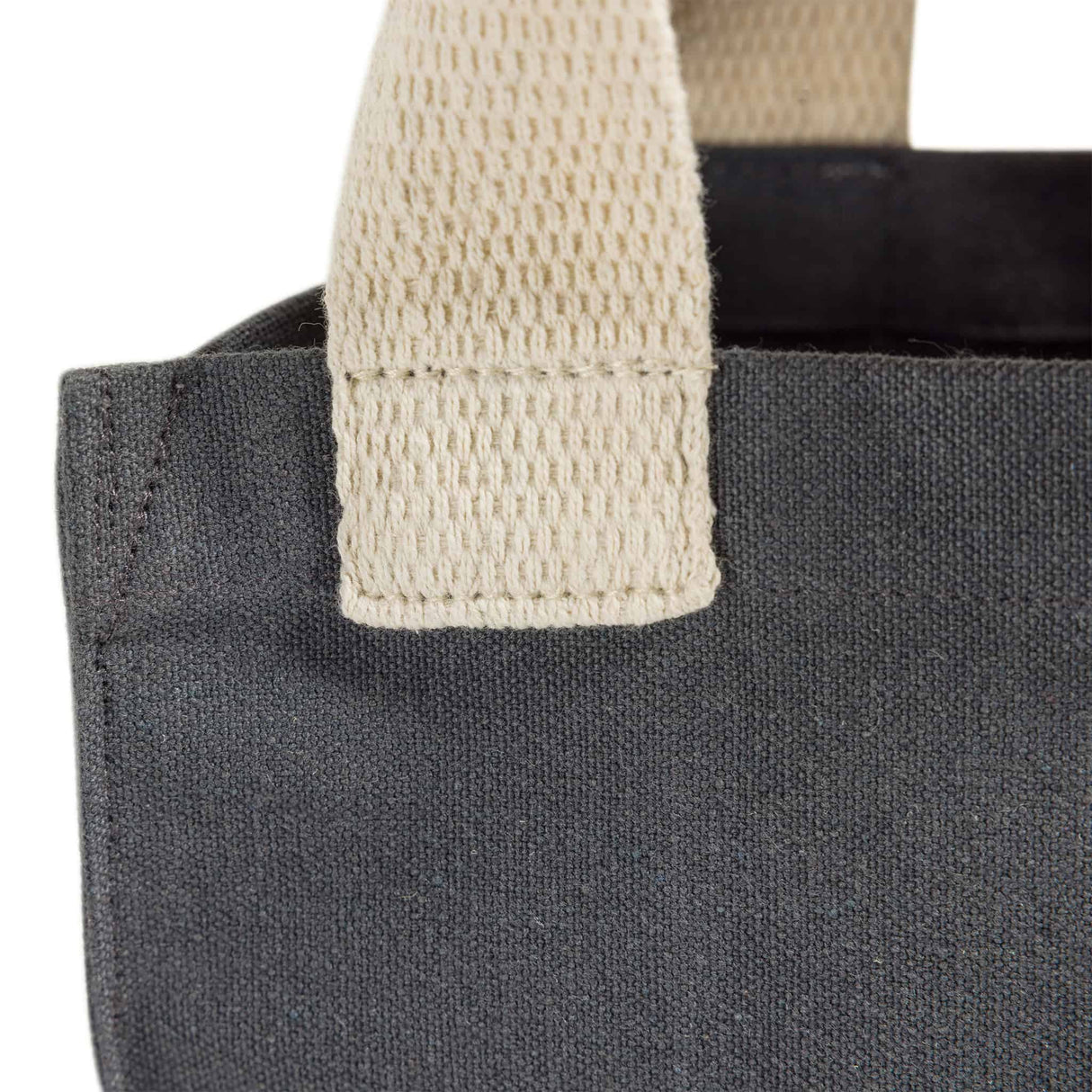 recycled charcoal canvas tote bag