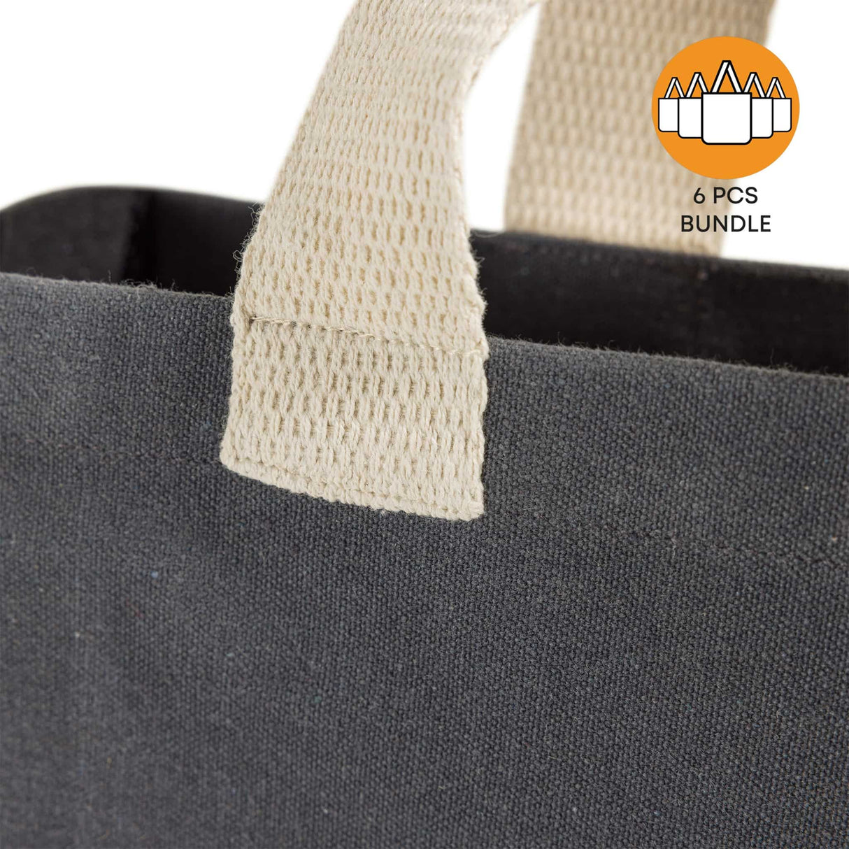 6 ct Recycled Heavy Canvas Tote with Full Gusset - By Bundle
