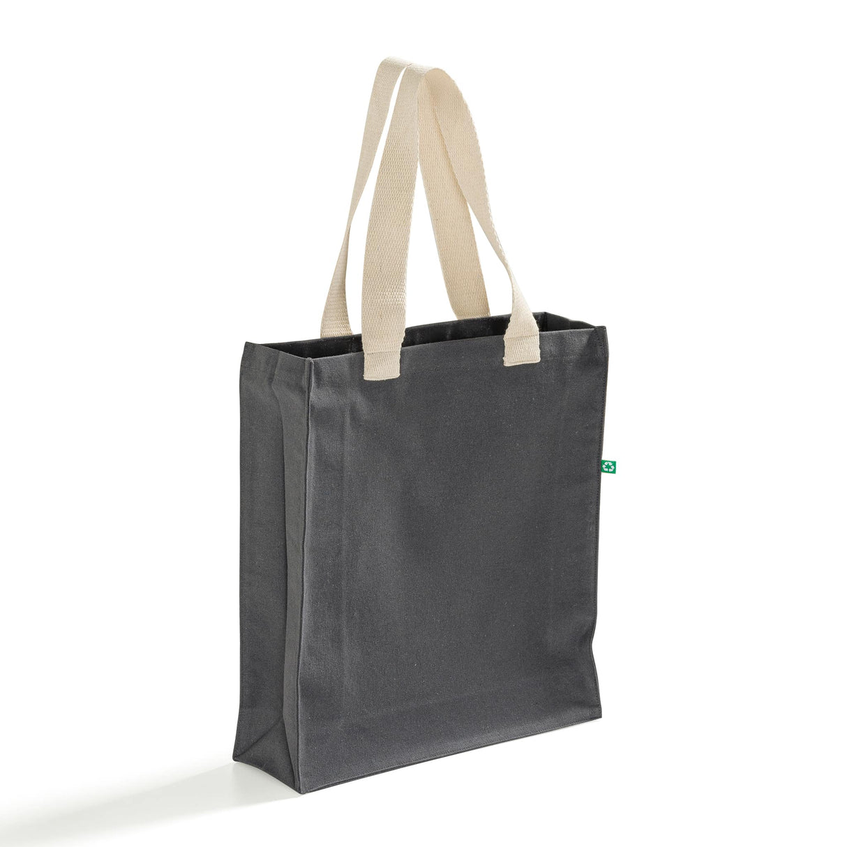 Recycled Charcoal Heavy Canvas Tote With Full Gusset