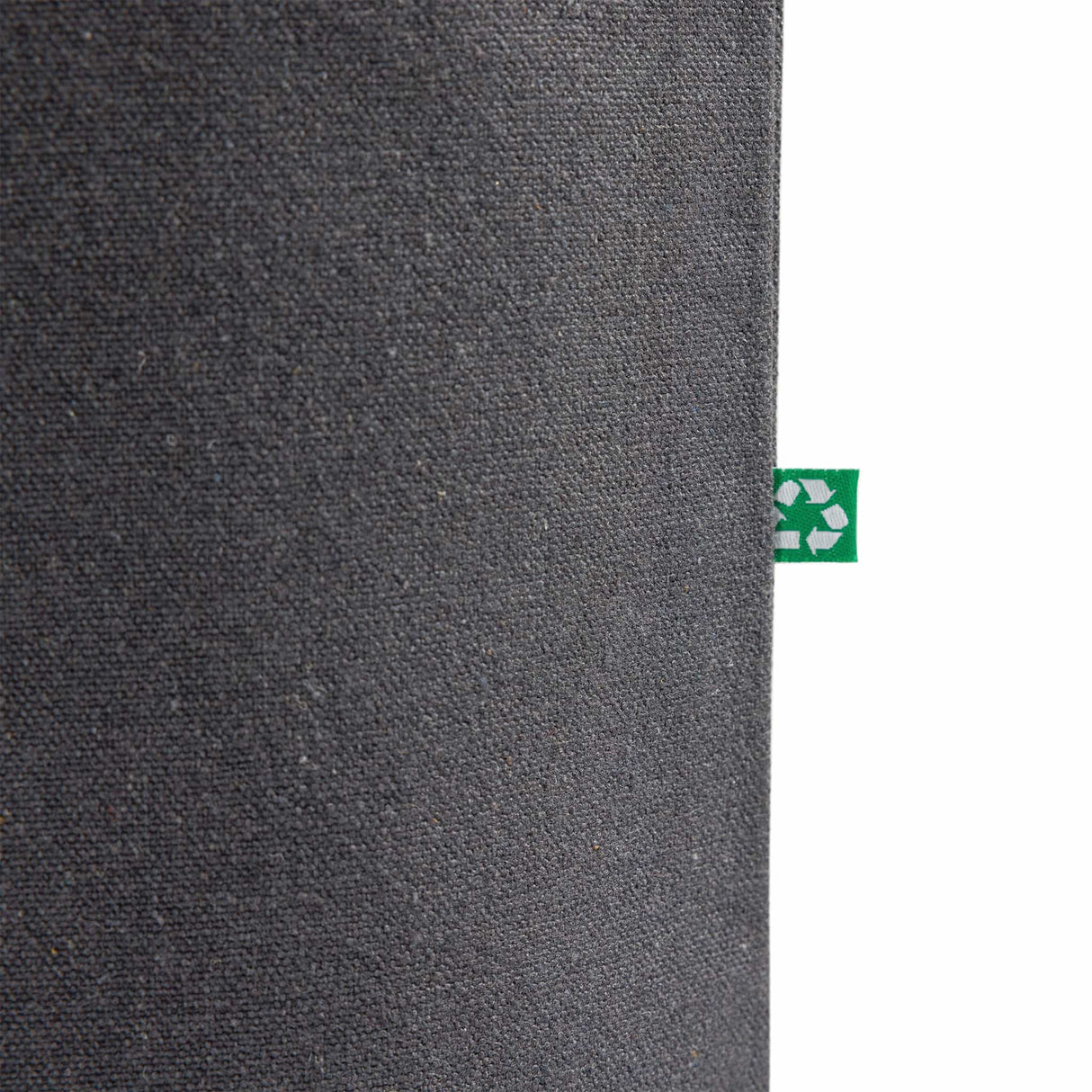 recycled charcoal recycled canvas tote with gusset