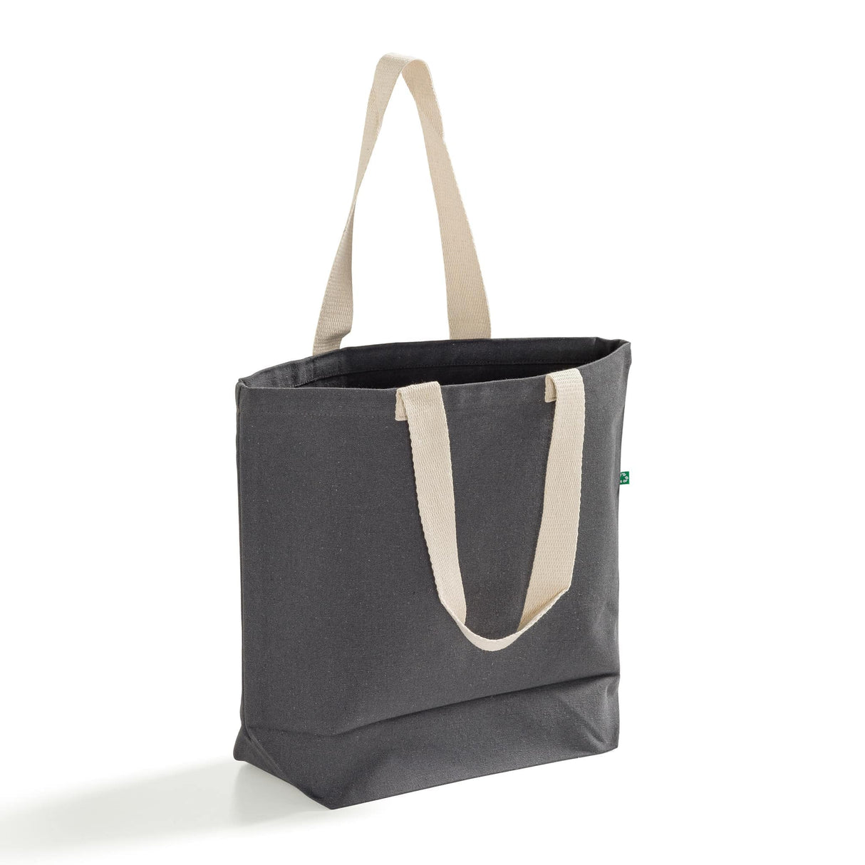 recycled charcoal shopping tote bag
