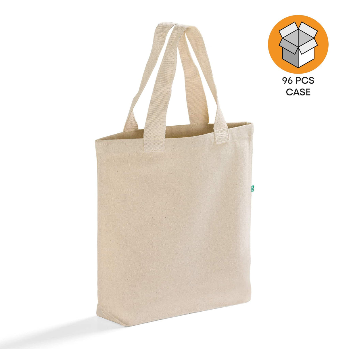 96 ct Recycled Canvas Tote Bag With Bottom Gusset - By Case