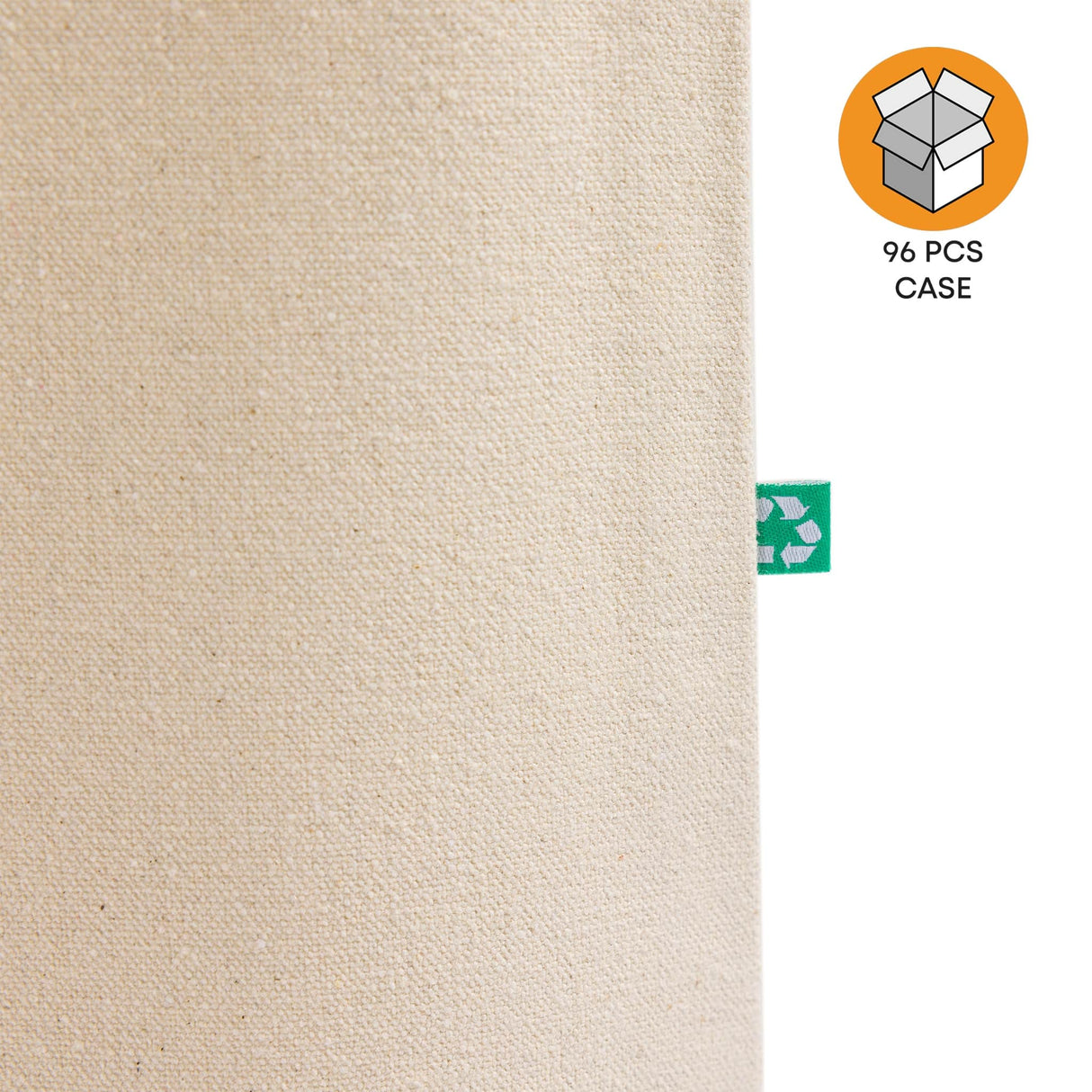 96 ct Recycled Canvas Tote Bag With Bottom Gusset - By Case