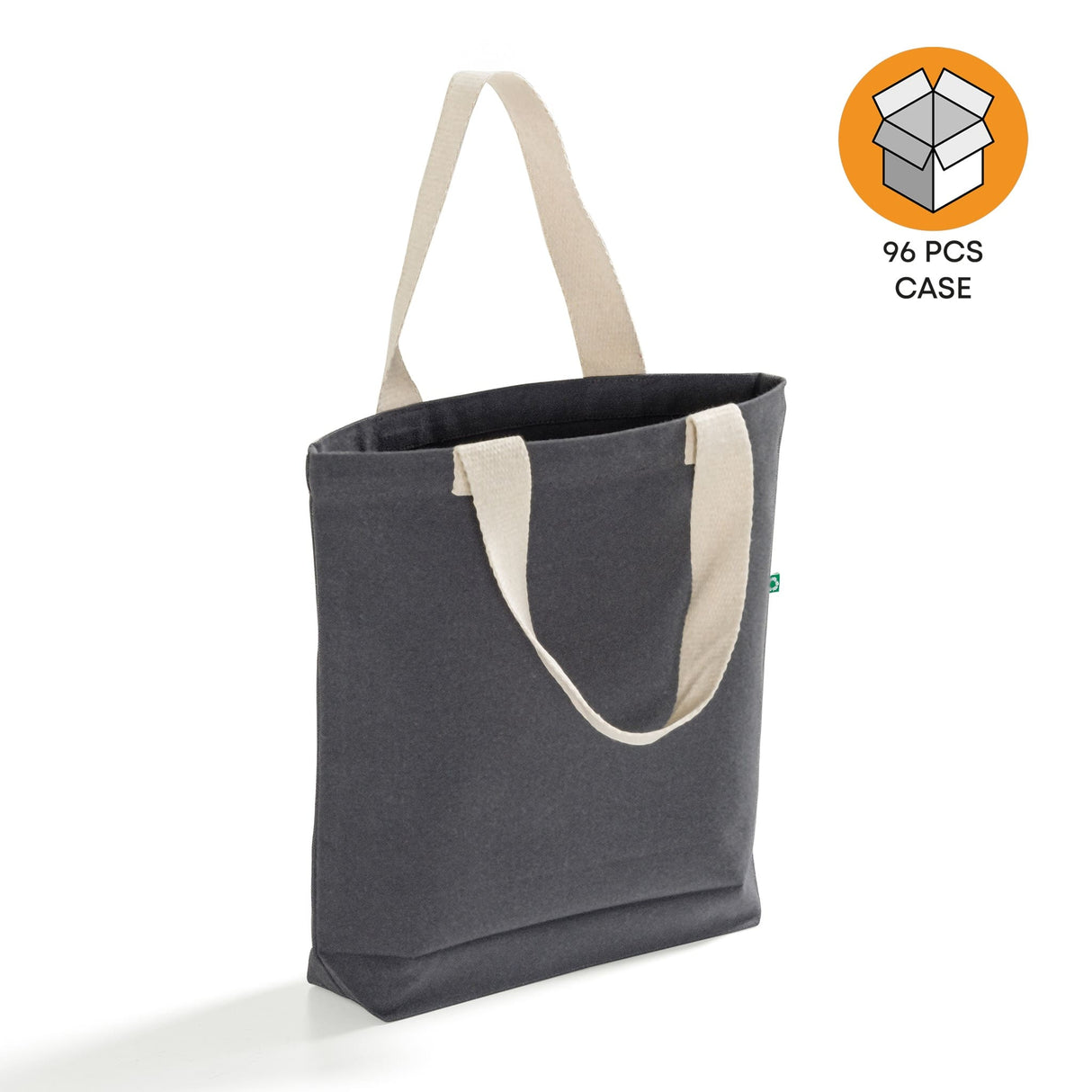 96 ct Recycled Canvas Tote Bag With Bottom Gusset - By Case