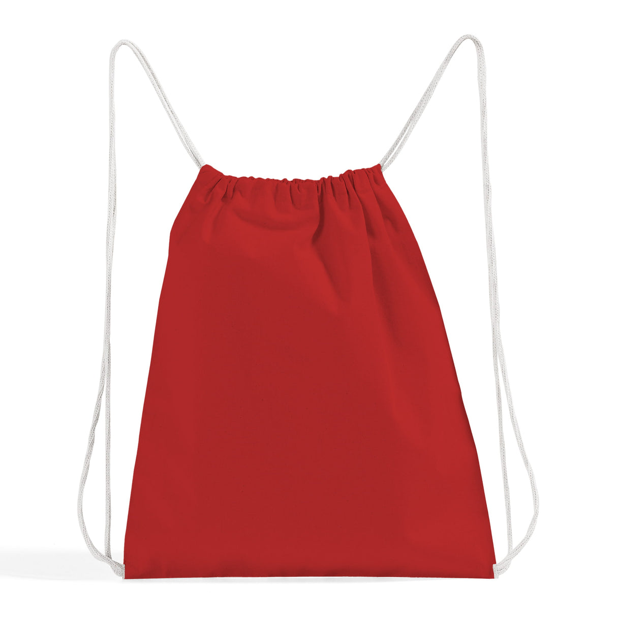 Red Canvas Drawstring Backpack