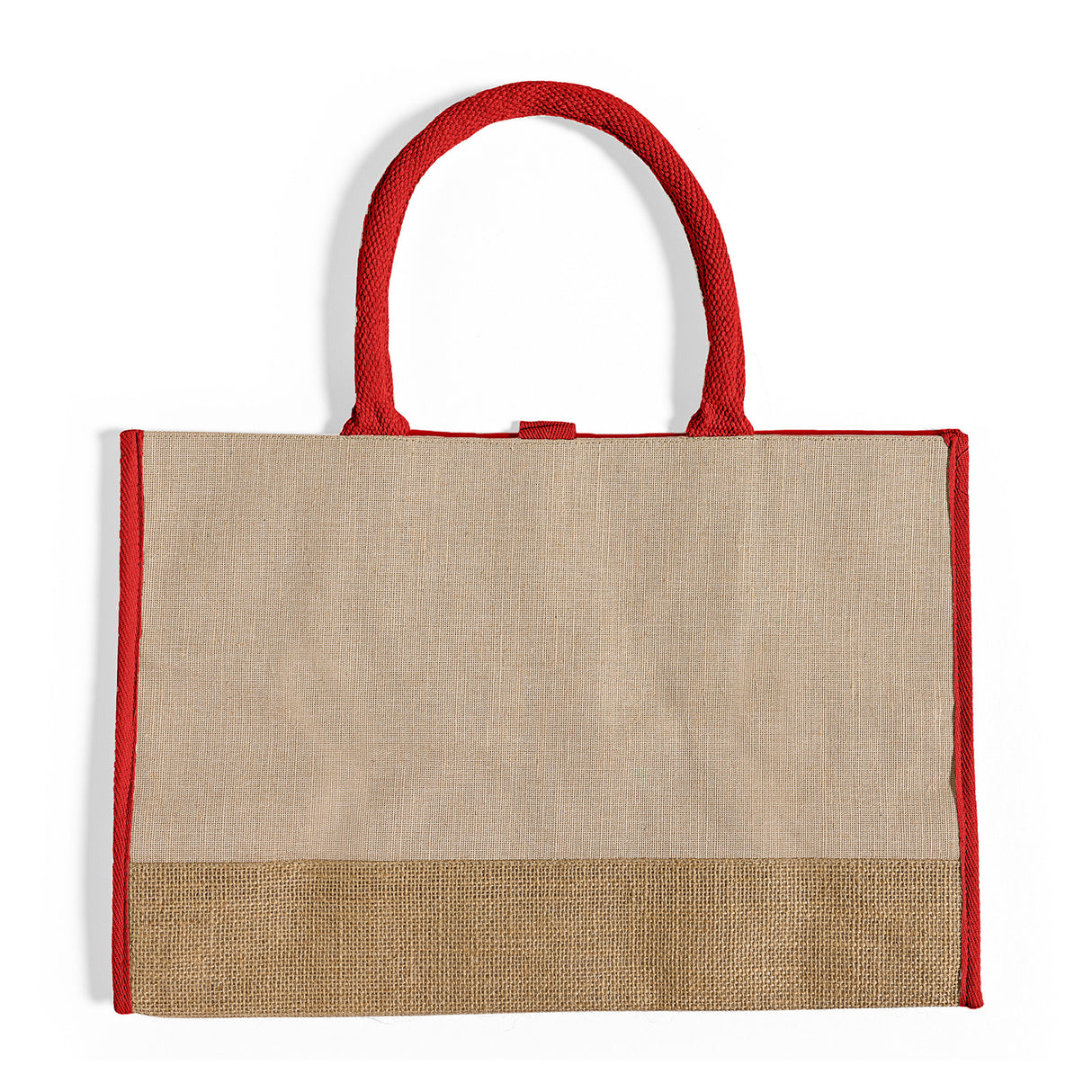 red fashion burlap bag