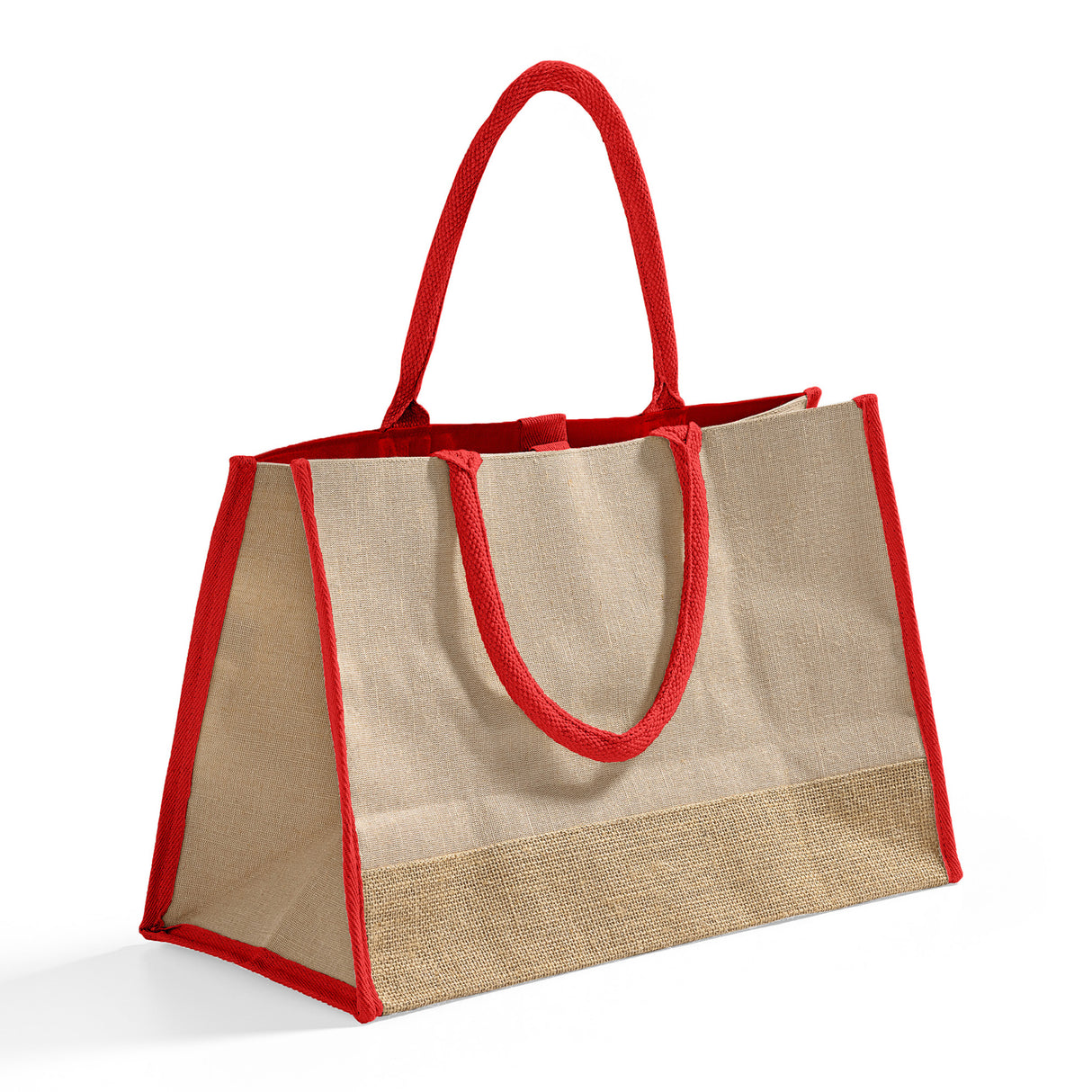 red heavy duty burlap bag