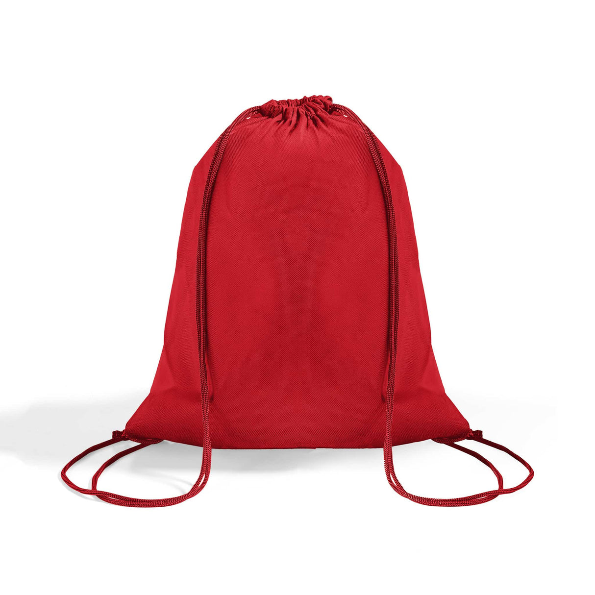 red non woven drawstring bag