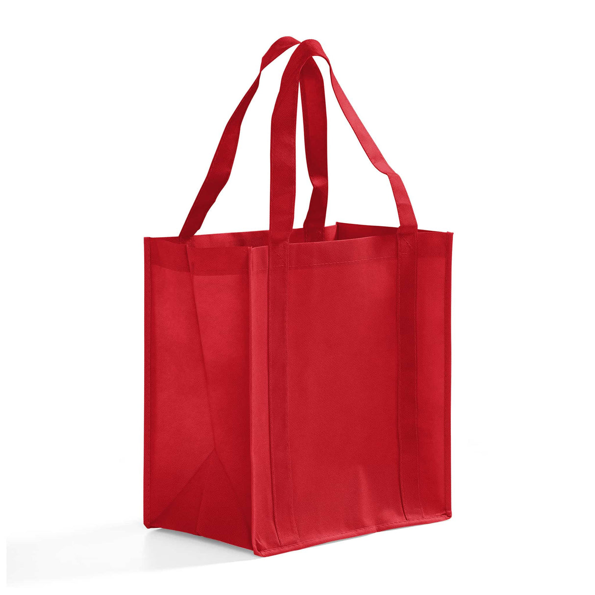 red non woven grocery tote