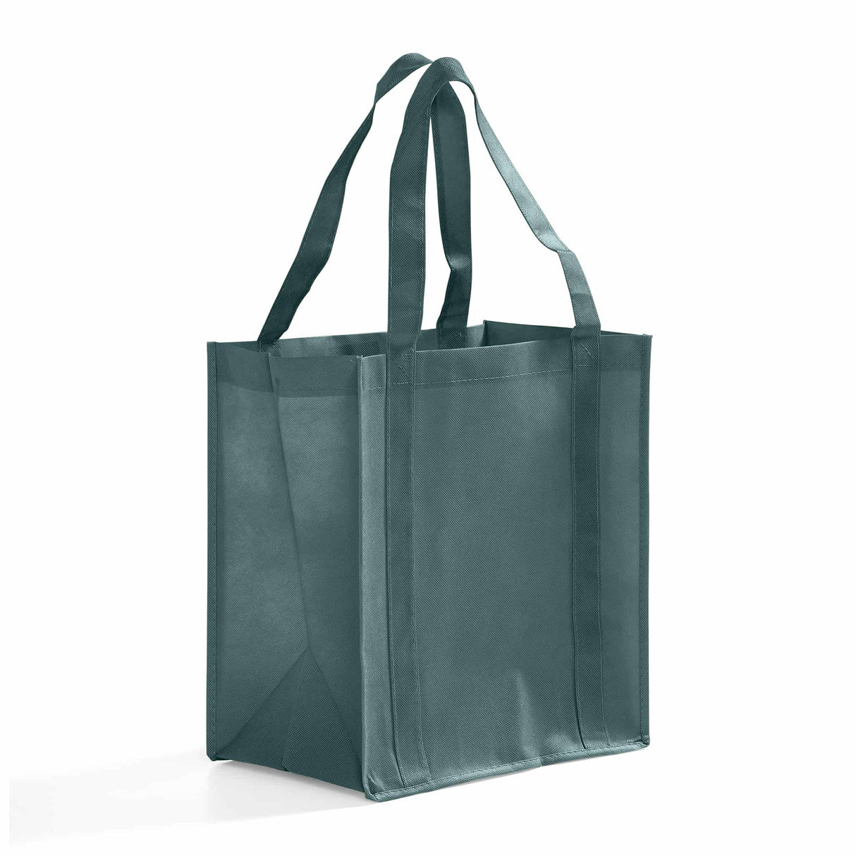 reusable forest green non woven shopping tote