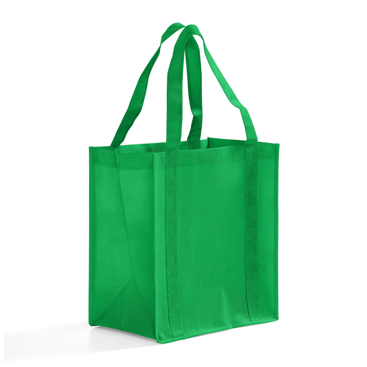 reusable kelly green non woven shopping tote