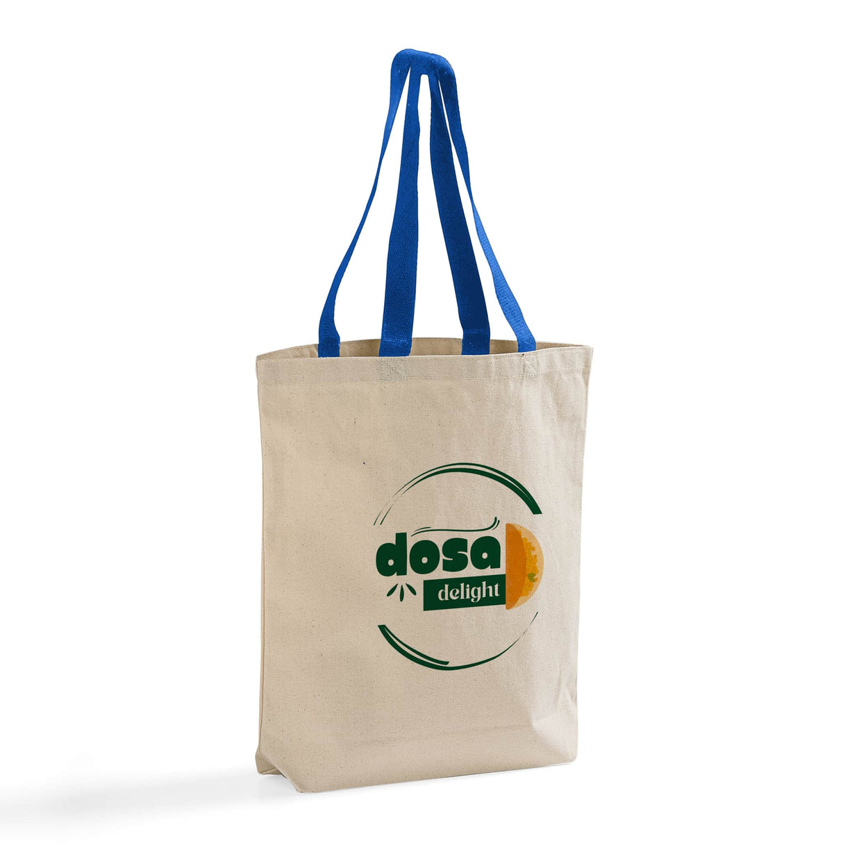 Color Handle Logo Custom Tote Bags - Canvas Tote Bags With Your Logo