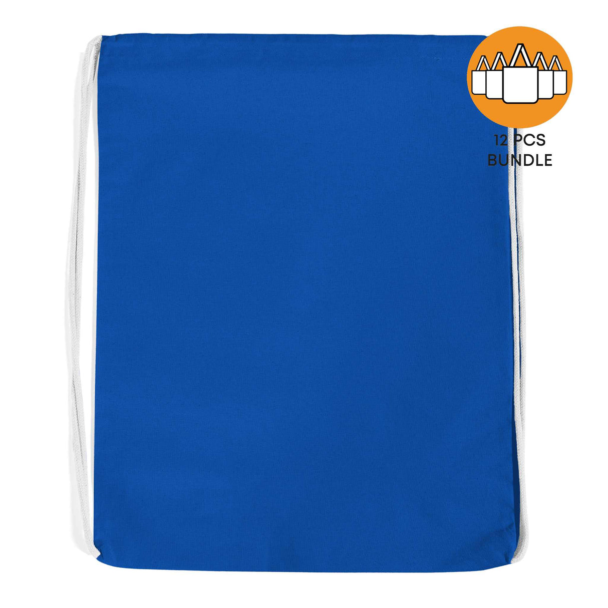 12 ct Economical Sport Cotton Drawstring Bag Cinch Packs - By Dozen