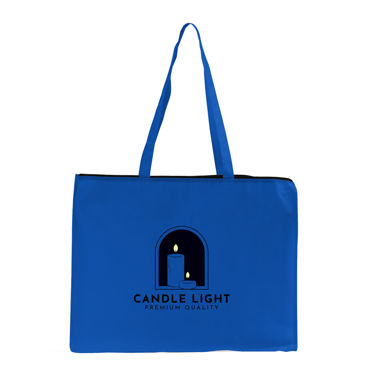 Zippered Large Custom Shopping Tote Bags - Your Logo Tote Bags