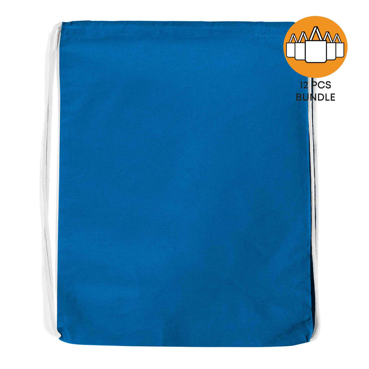 12 ct Economical Sport Cotton Drawstring Bag Cinch Packs - By Dozen