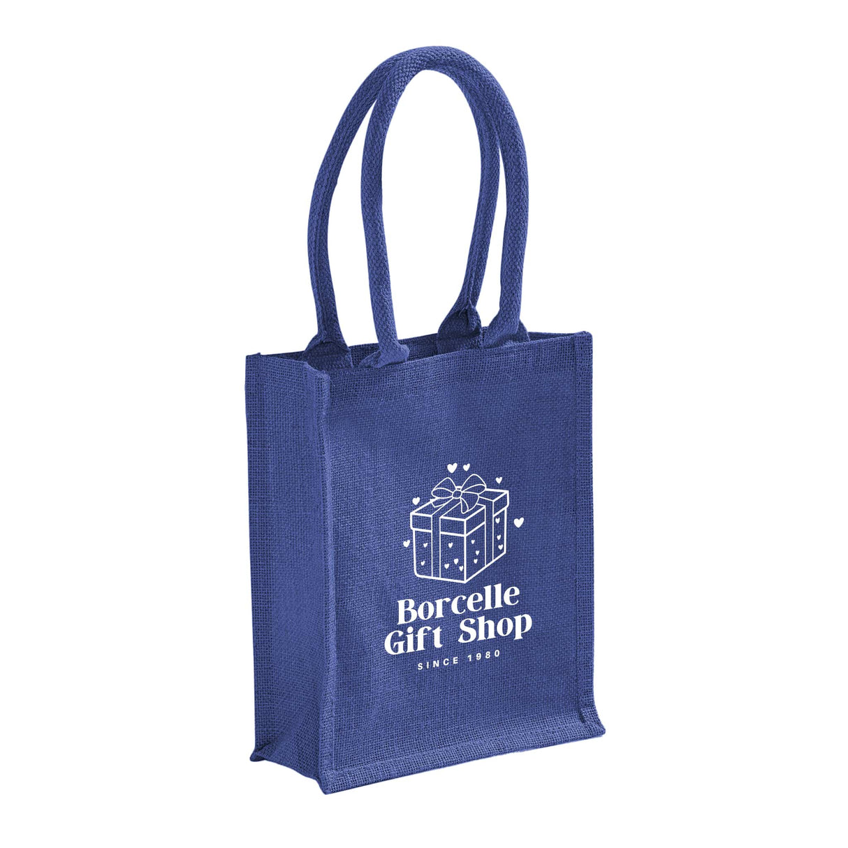 Small Burlap Promotional Tote Bags - Customized Jute Tote Bags With Your Logo - TJ887