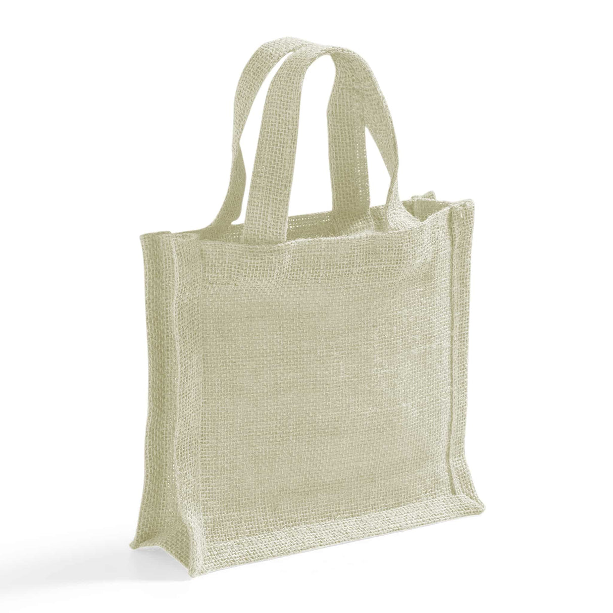 Small Burlap Party Favor Bag White