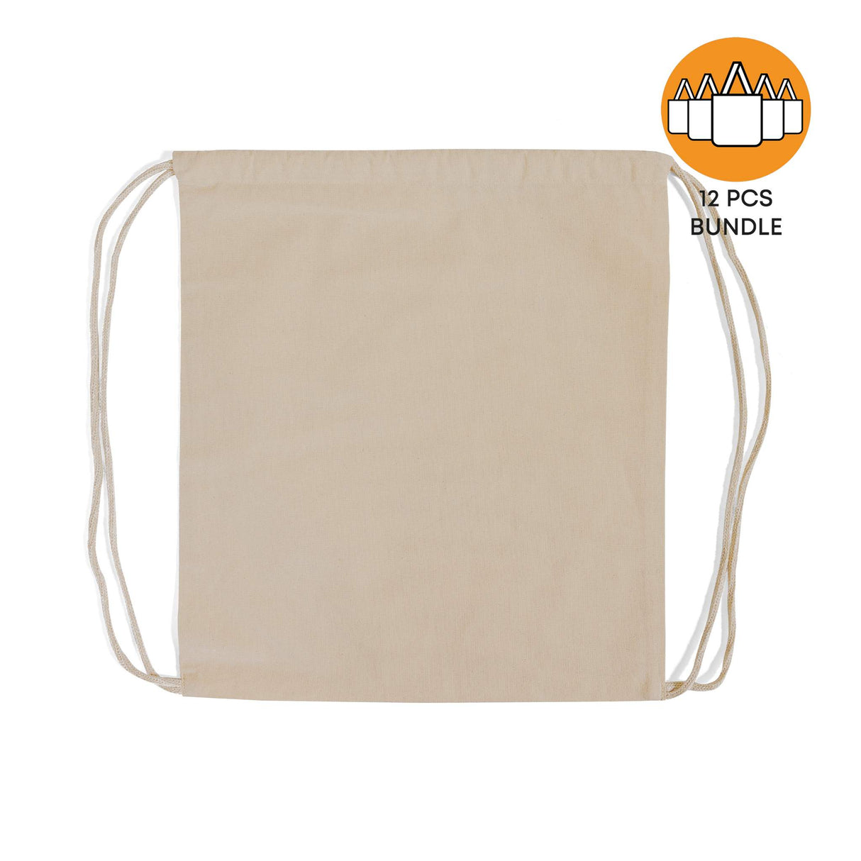 Small Canvas Drawstring Backpack Bundle