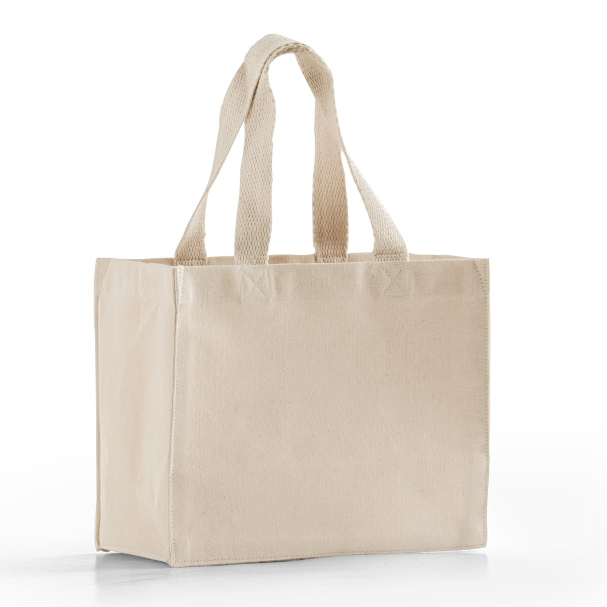small cotton canvas square tote
