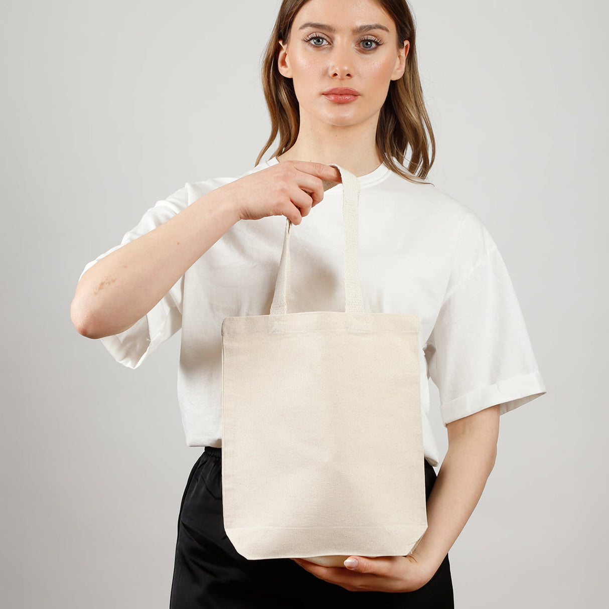 small cotton favor gift tote bag model