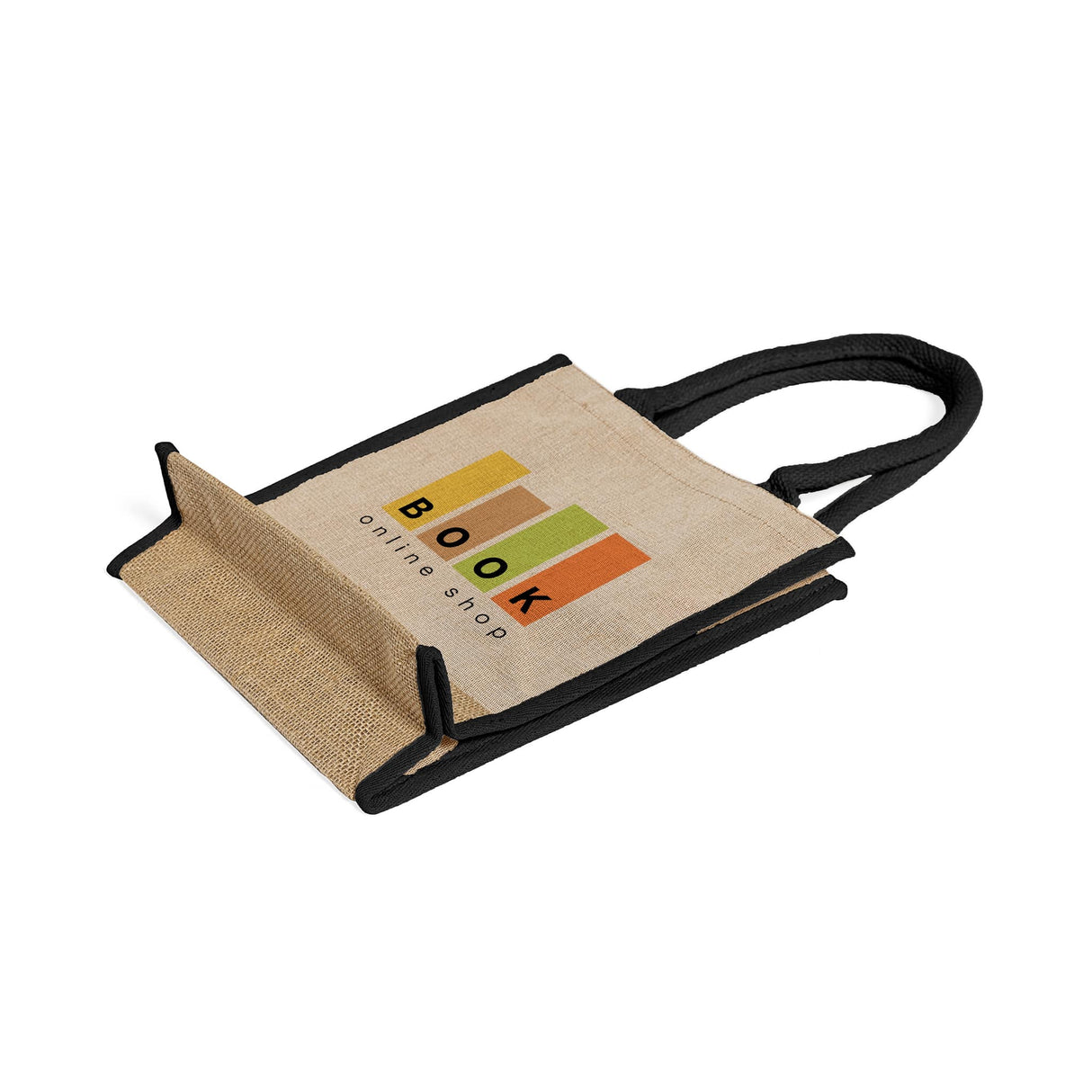 Small Jute Blend Tote Bags Customized - Personalized Small Jute Tote Bags With Your Logo - TJ911