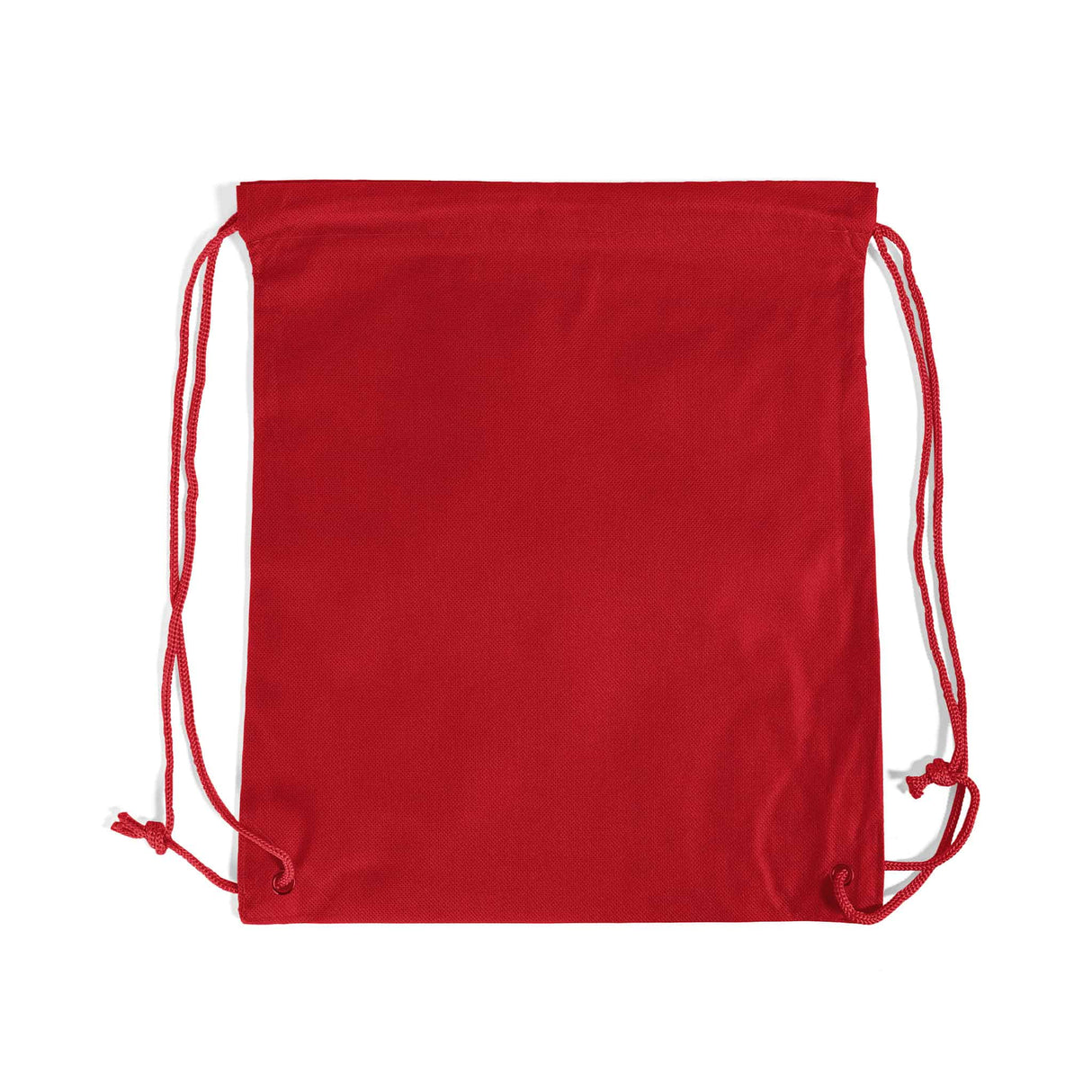 small red non woven drawstring-bag