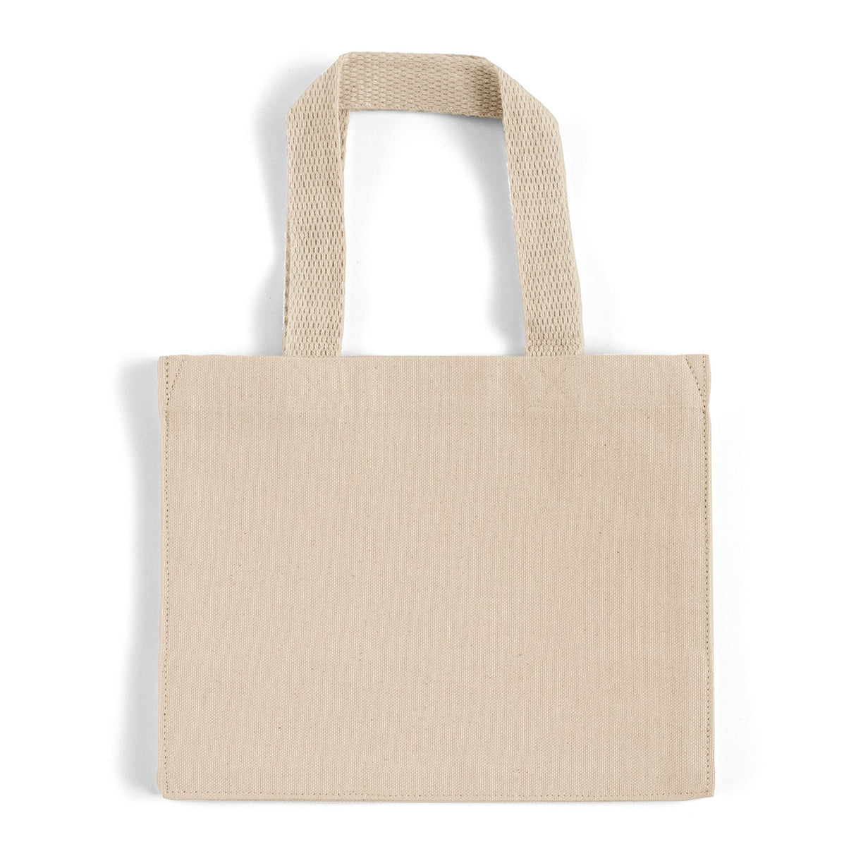 small square cotton canvas tote bag