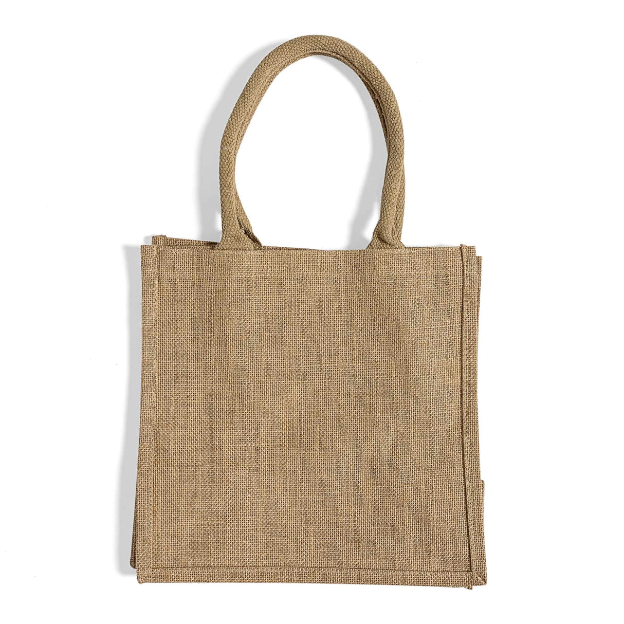 square burlap tote bag