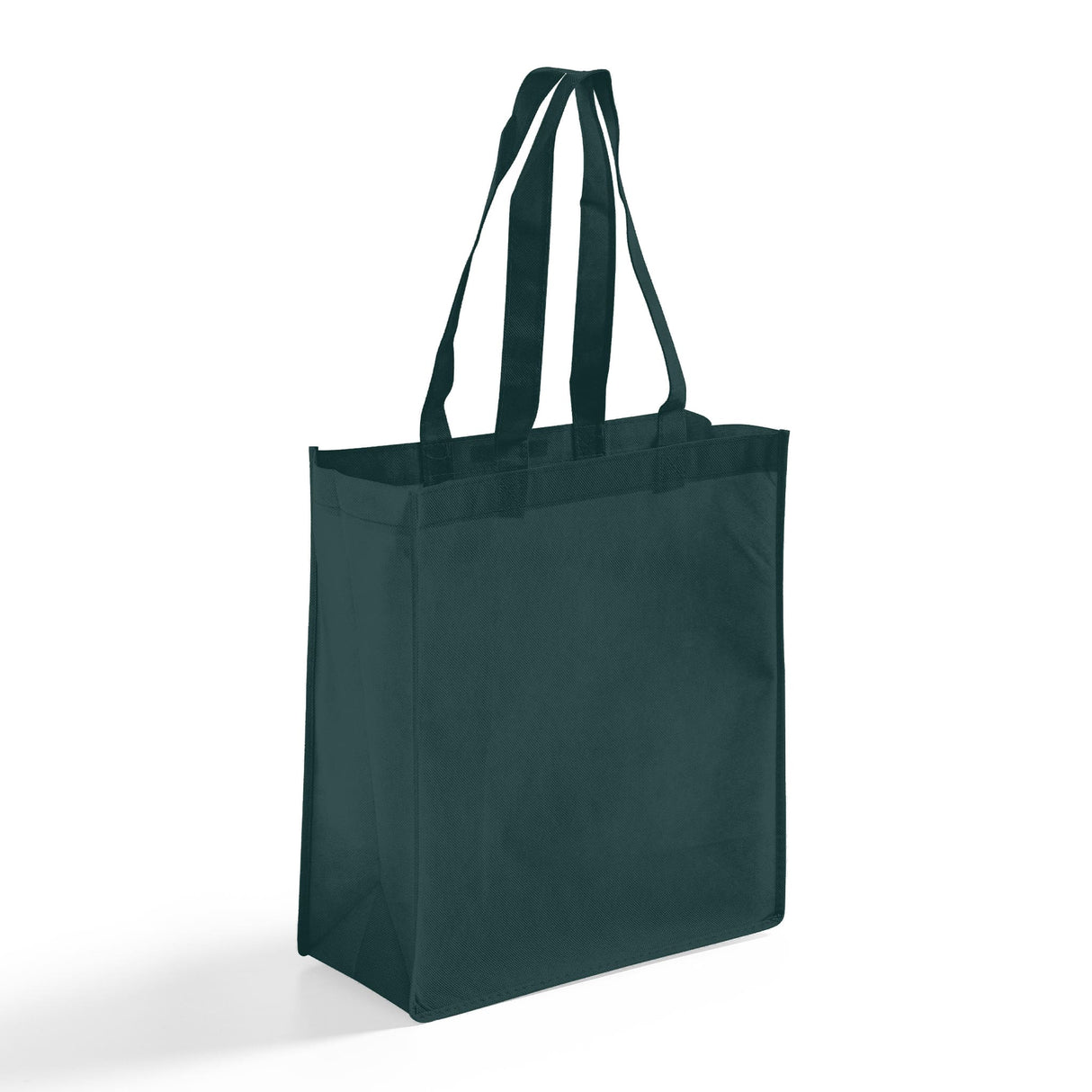 standard size forest green tote bag