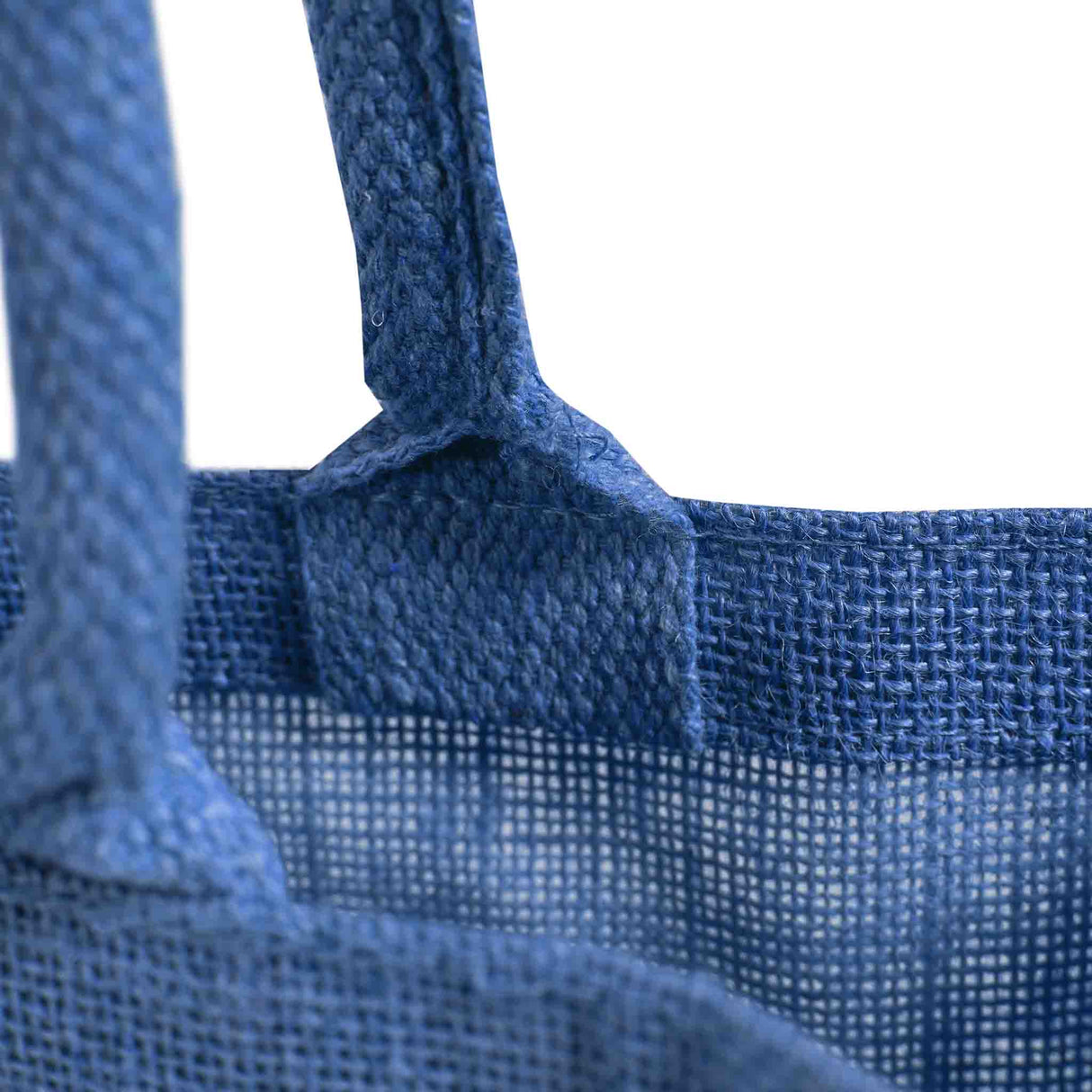 strong handle jute bag blue
