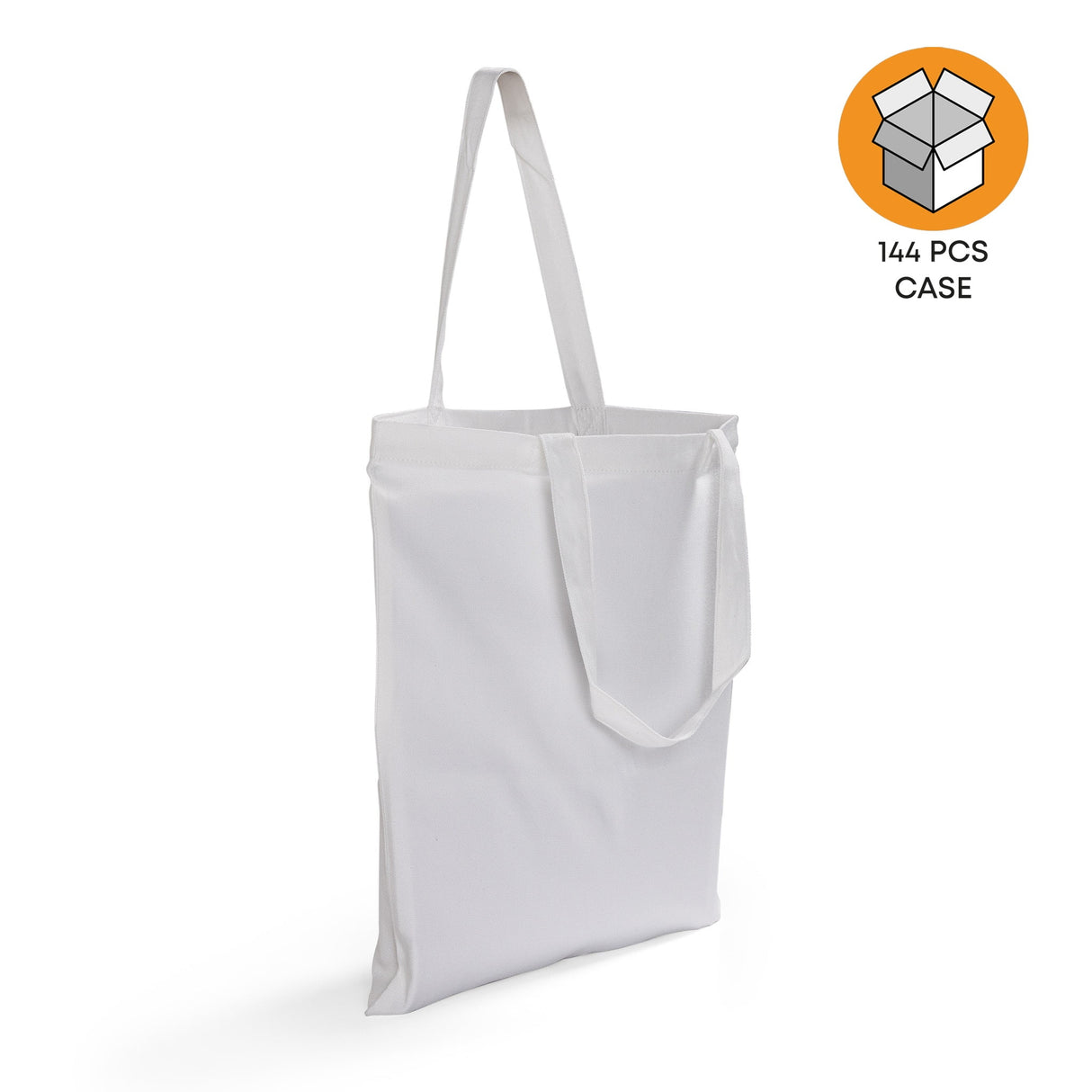 144 ct Sublimation 100% Polyester Canvas Tote Bags White - By Case