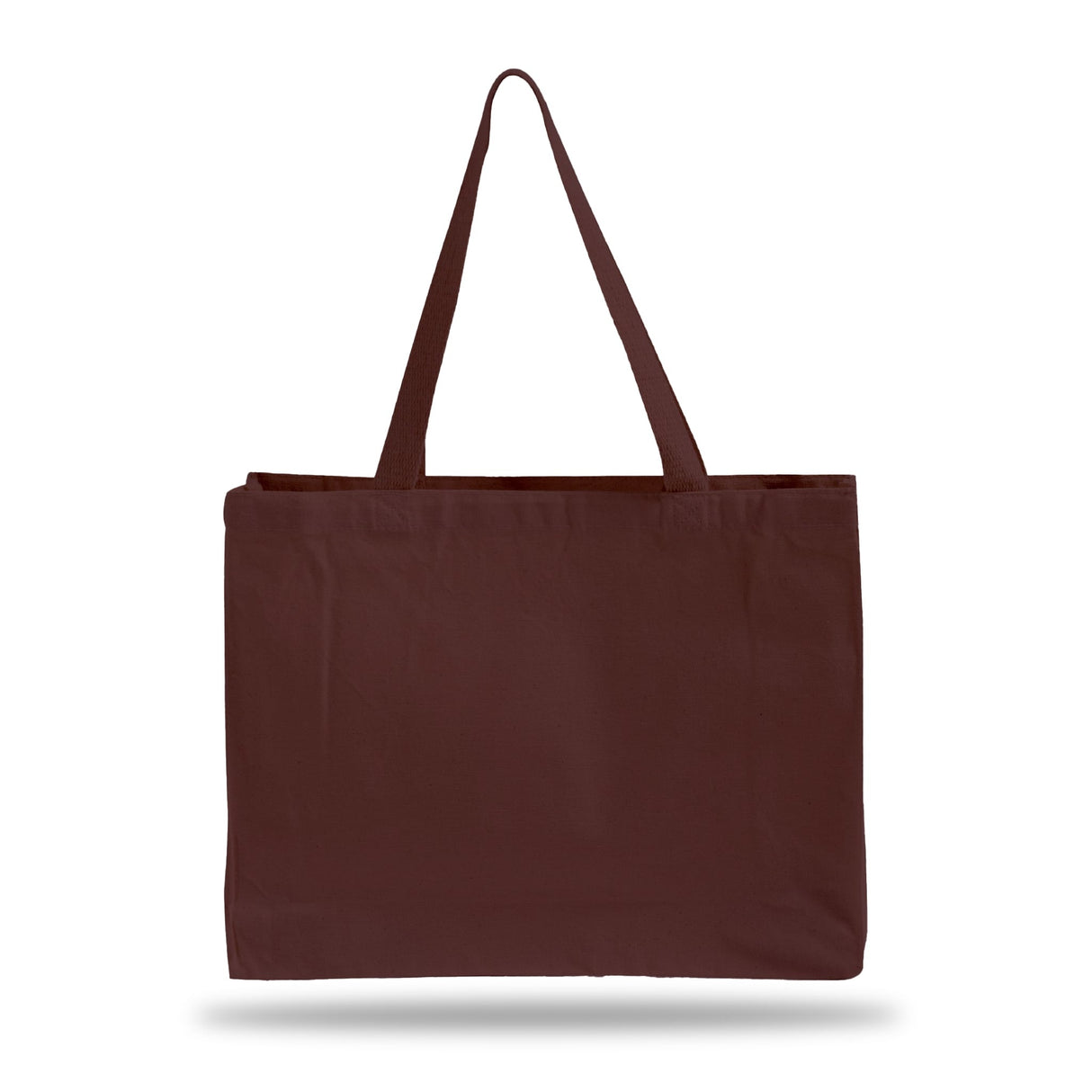 TF275 horizontal chocolate canvas tote