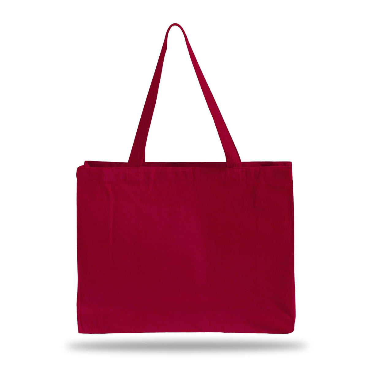 TF275 horizontal red canvas tote