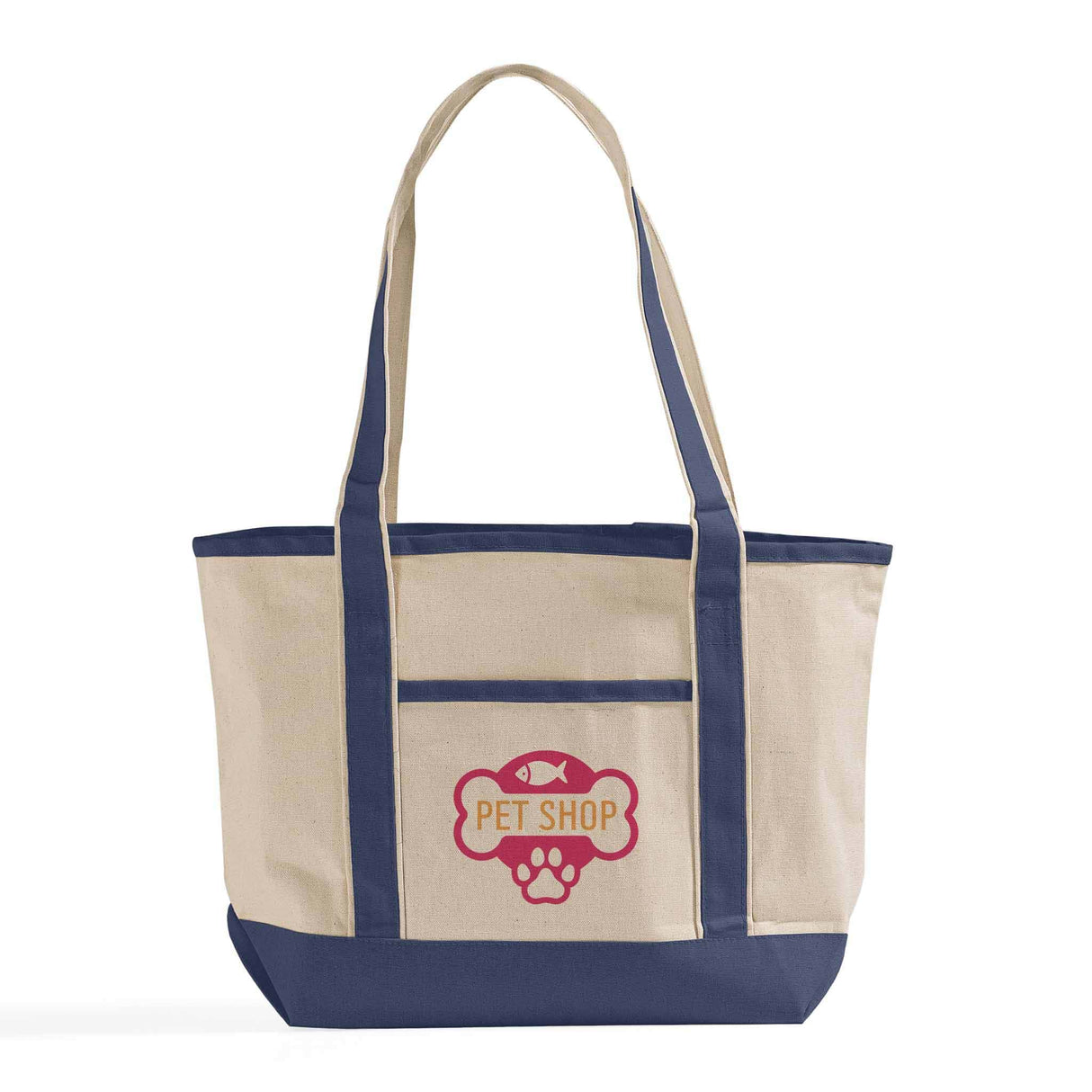 Medium Size Heavy Canvas Deluxe Tote Bags Custom - Personalized Tote Bags With Your Logo - TG258