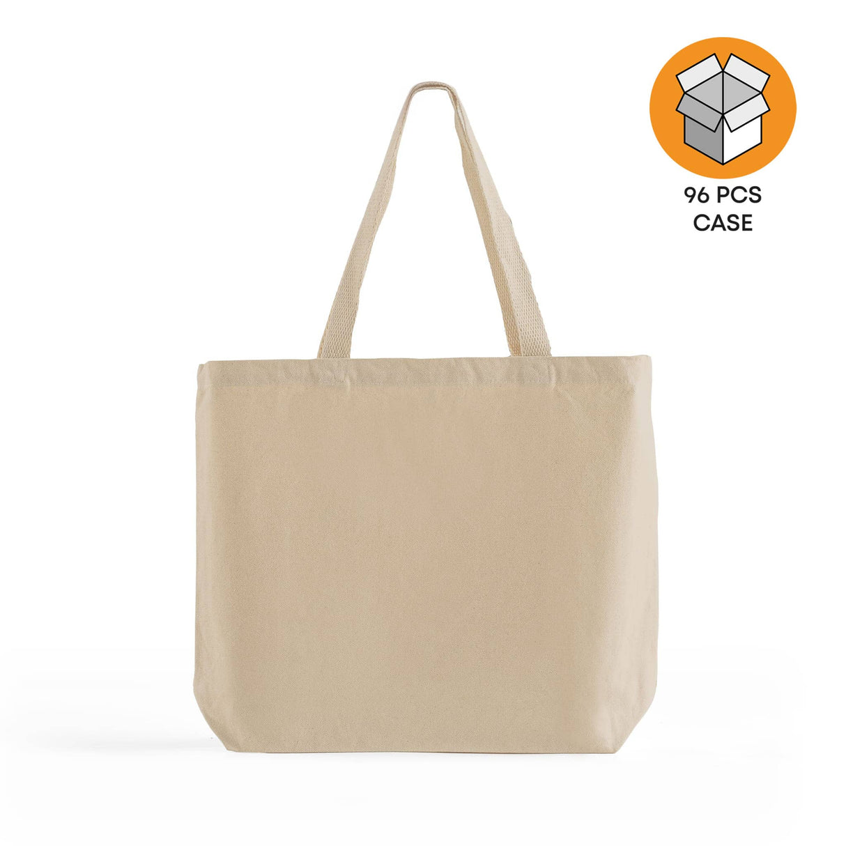 96 ct Med/Large Canvas Bulk Tote Bag with Long Handles - By Case