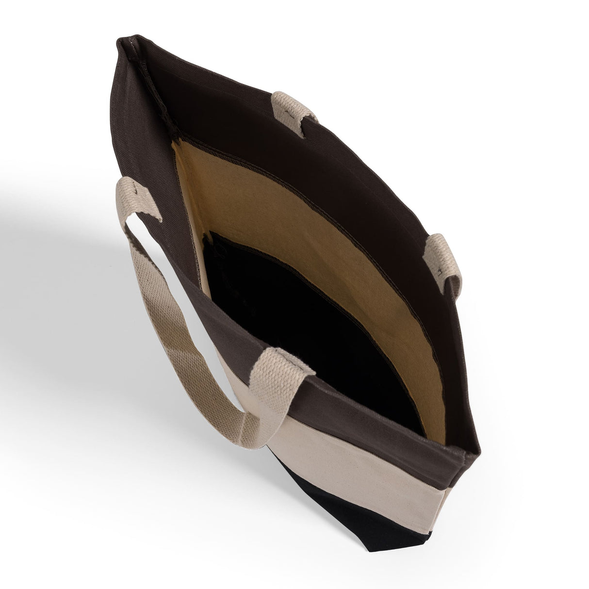 Tri-Color Canvas Tote with Interior