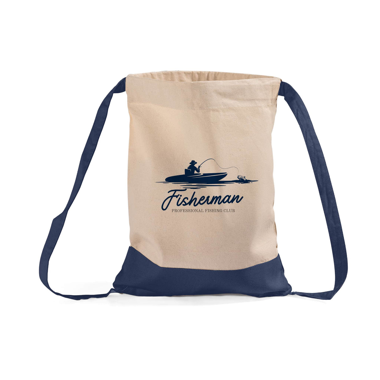 Heavy Canvas Customized Drawstring Bags / Printed Canvas Drawstring Backpack - BPK57