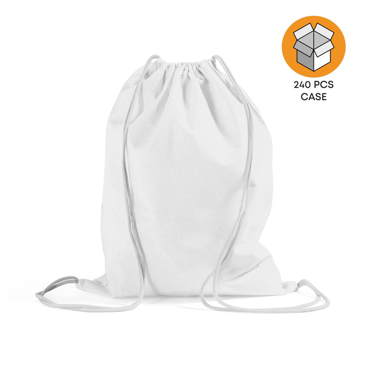 240 ct Economical Sport Cotton Drawstring Bag Cinch Packs - By Case