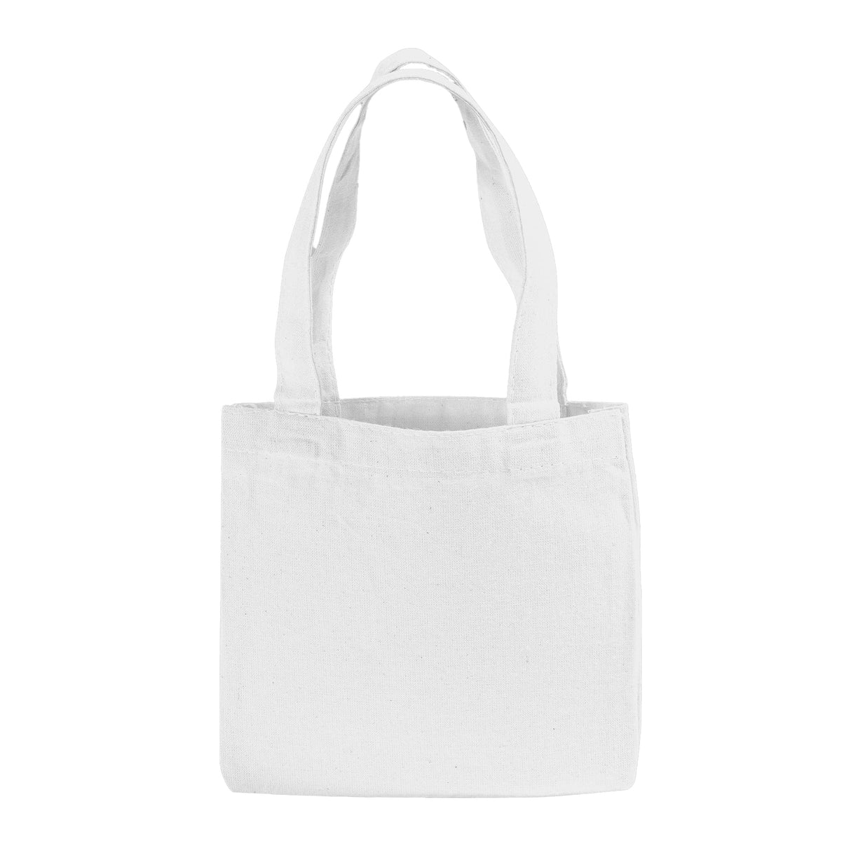 white mini cotton tote bag