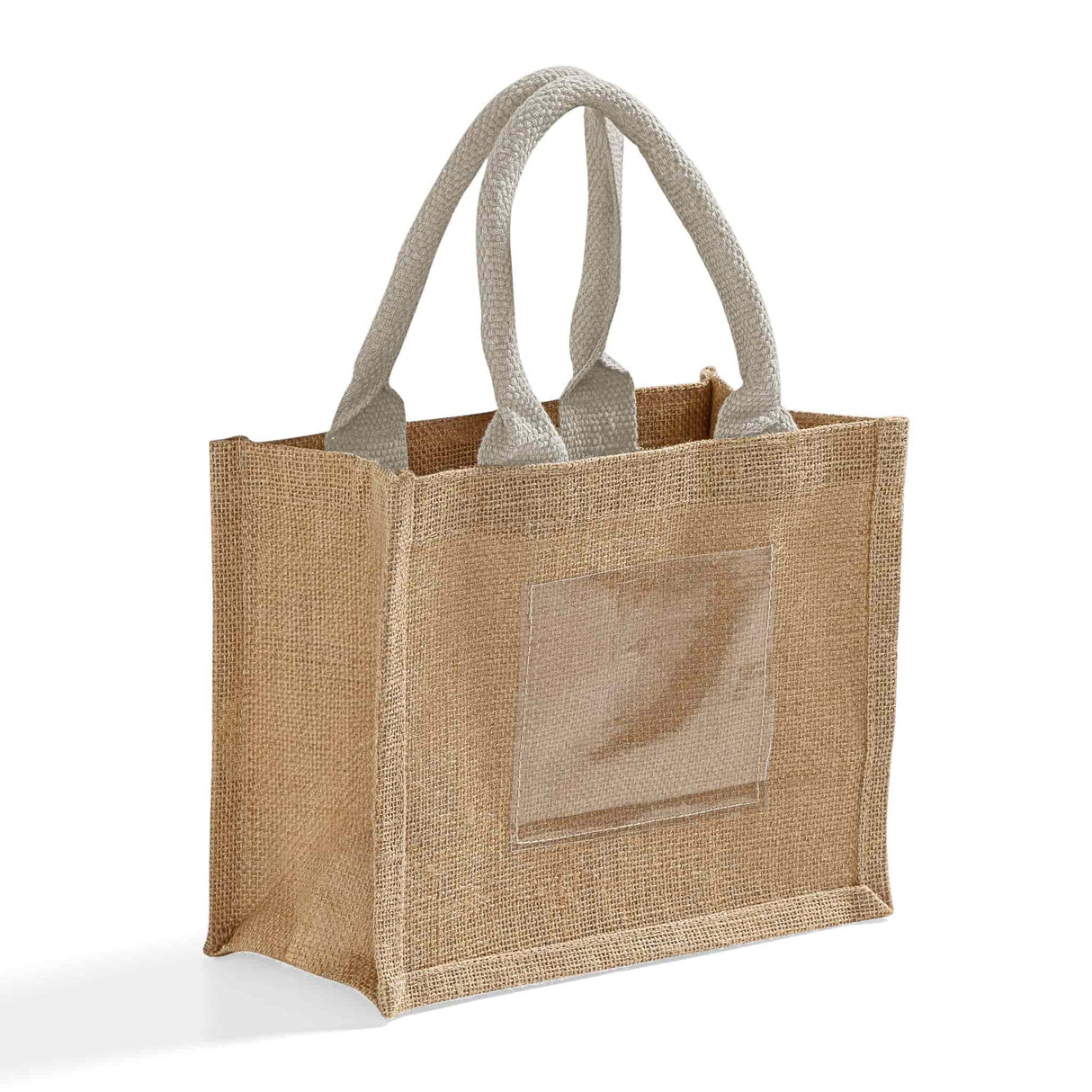 white rustic wedding favor burlap bag