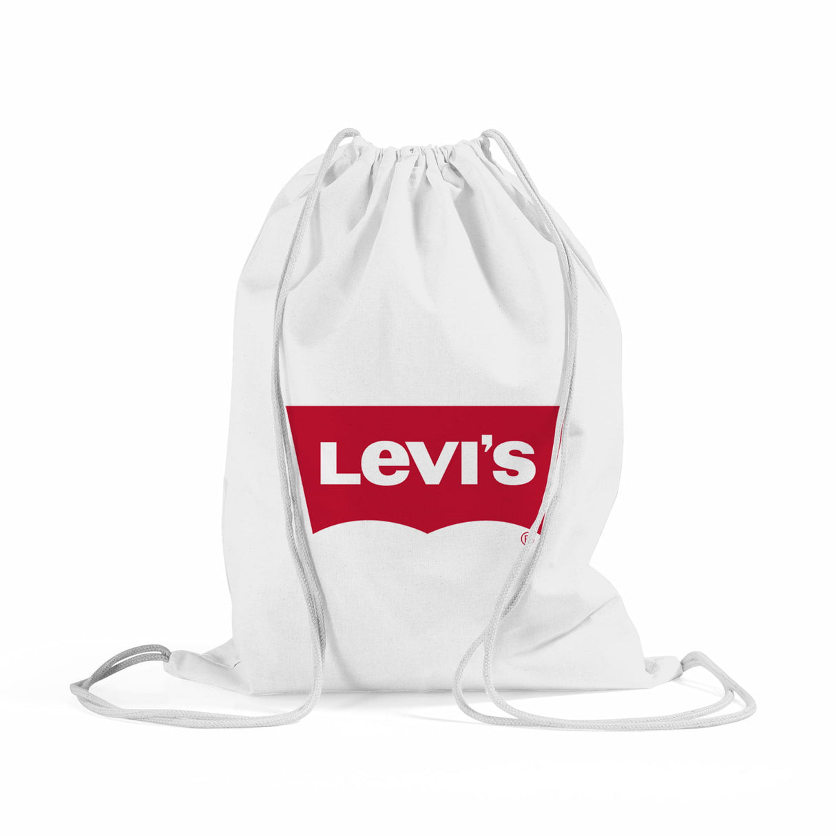 White Color Custom Drawstring Bags with Your Logo