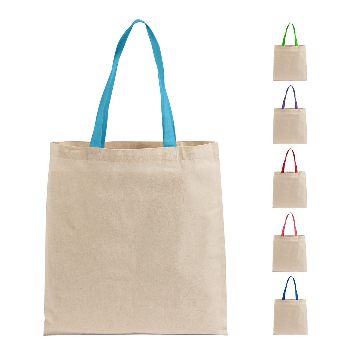 Wholesale cotton bags with color handles