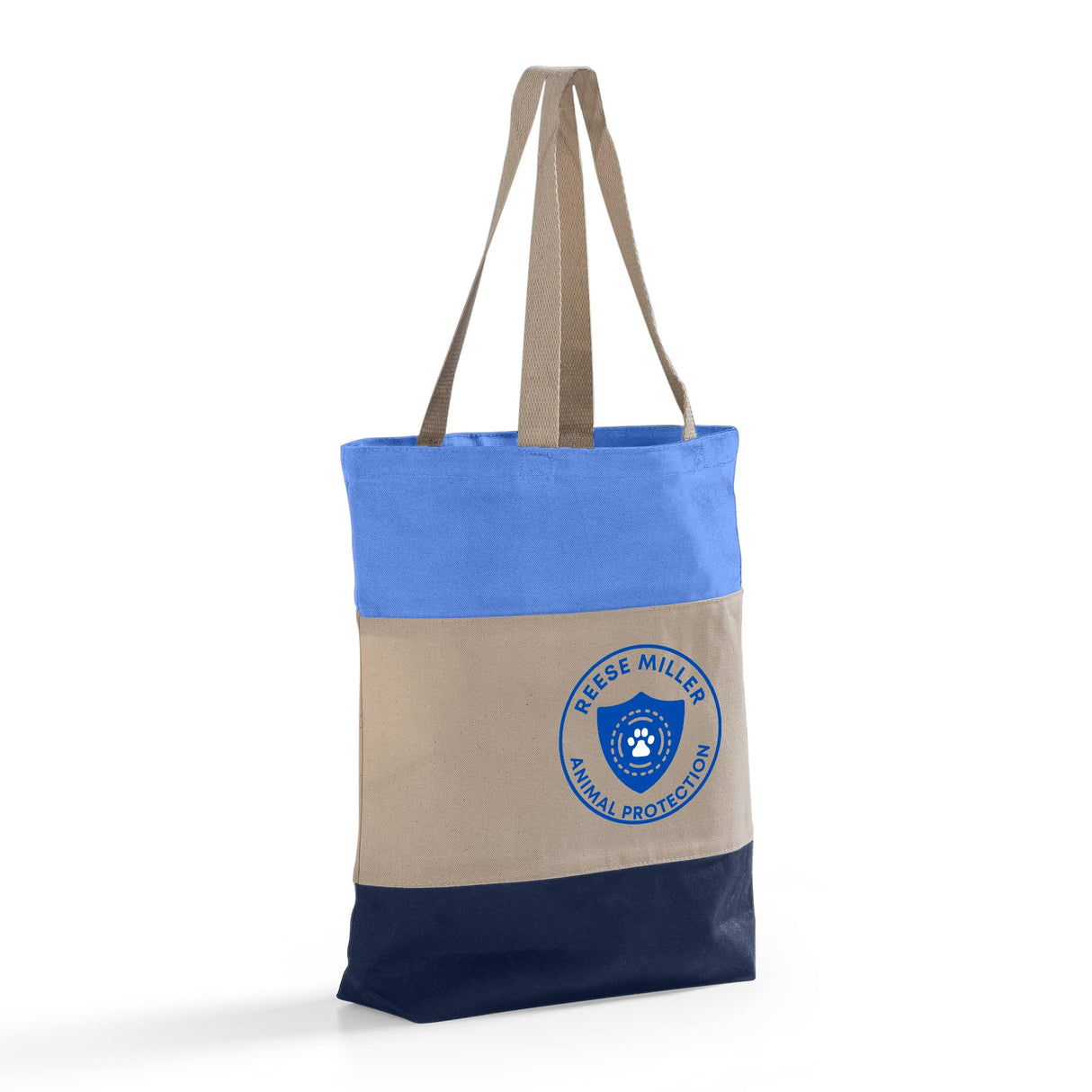 Customized Heavy Canvas Tote Bags Tri-Color - Personalized Tri-Color Tote Bags With Your Logo - TG259