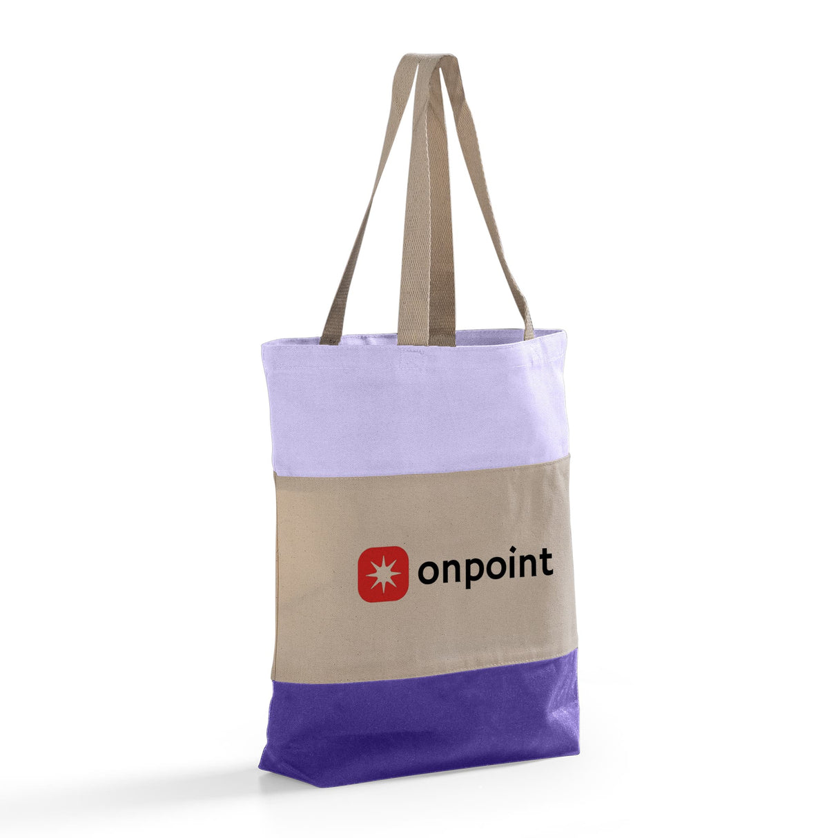 Customized Heavy Canvas Tote Bags Tri-Color - Personalized Tri-Color Tote Bags With Your Logo - TG259