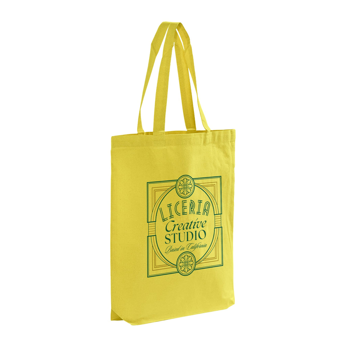 Gusseted Custom Tote Bags 100% Cotton / Logo Tote Bags With Bottom Gusset - TG110