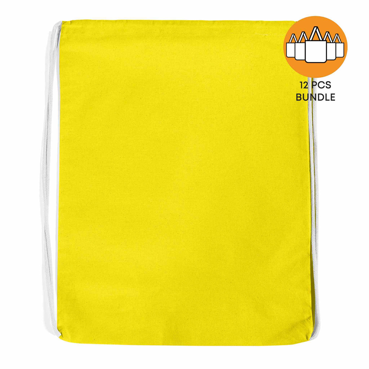 12 ct Economical Sport Cotton Drawstring Bag Cinch Packs - By Dozen