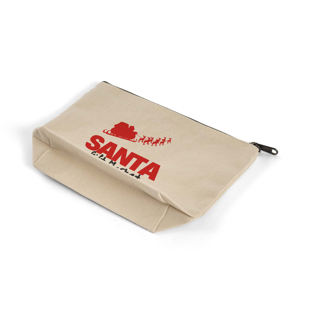 Custom Eco-Friendly Zippered Canvas Cosmetic Pouch – Large