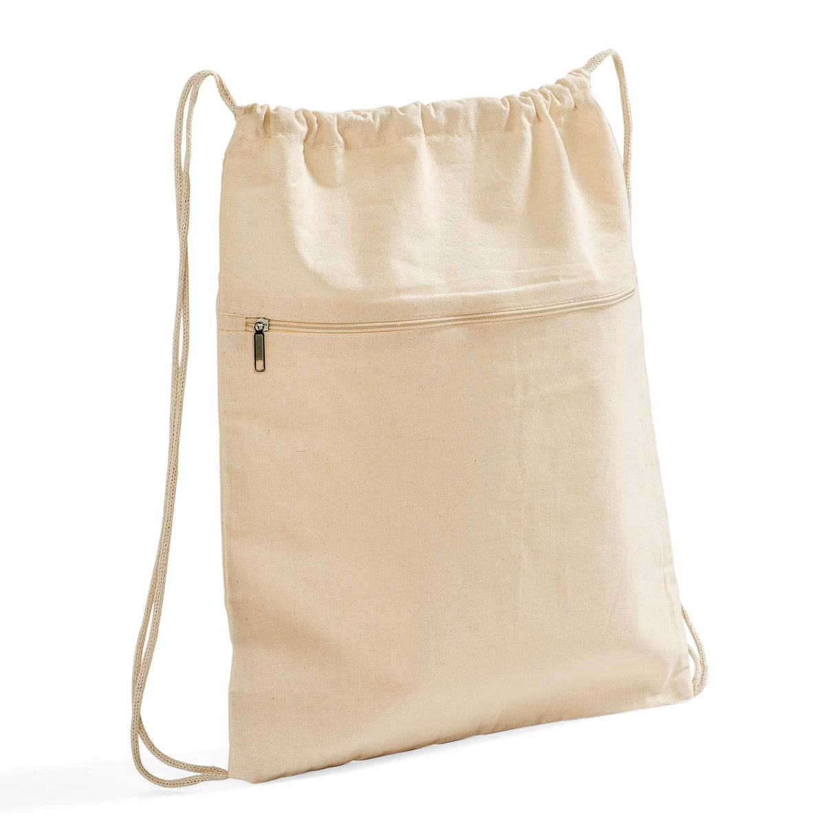 Zippered Cotton Canvas Backpack